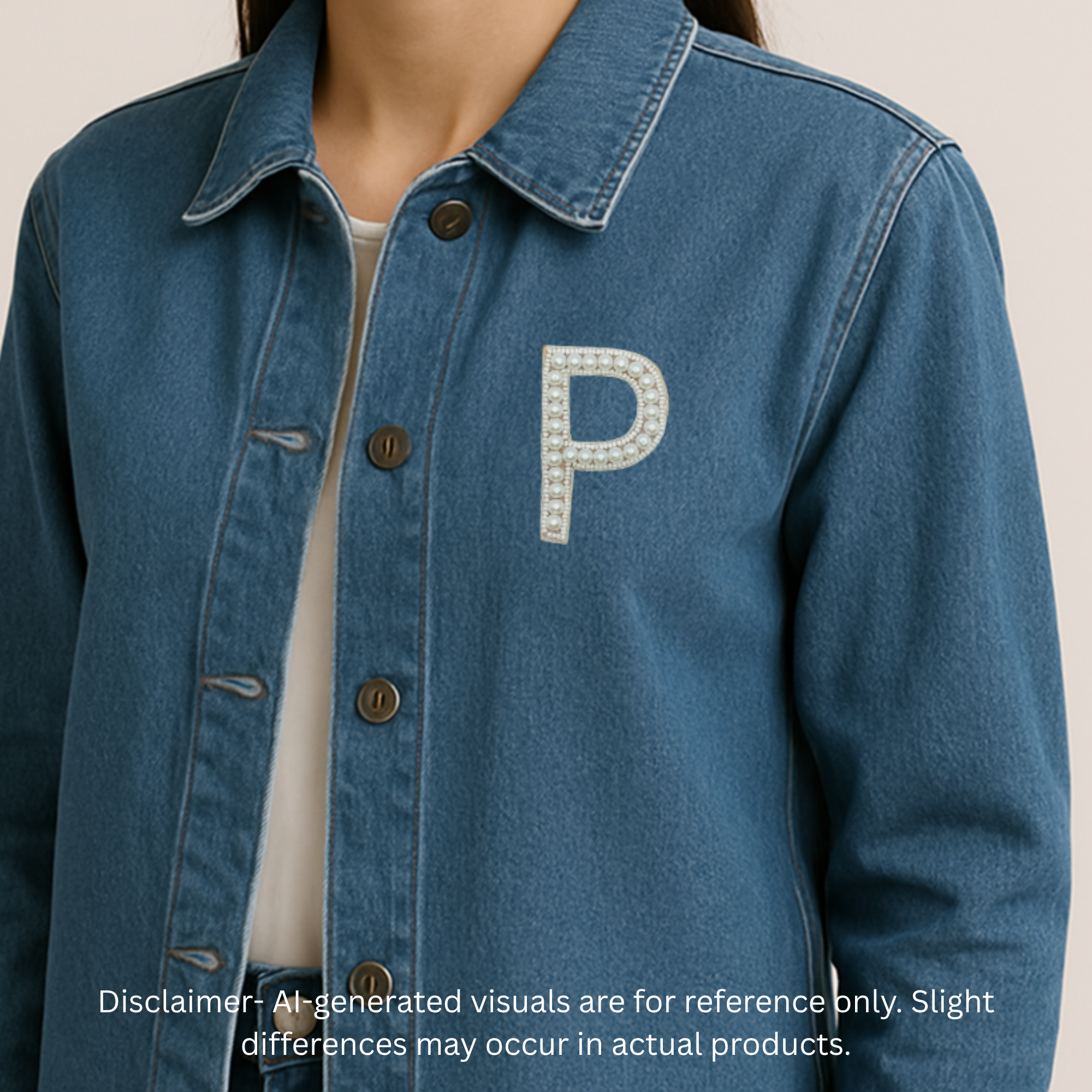 Oceanic Pearl Alphabet 'P' Patch