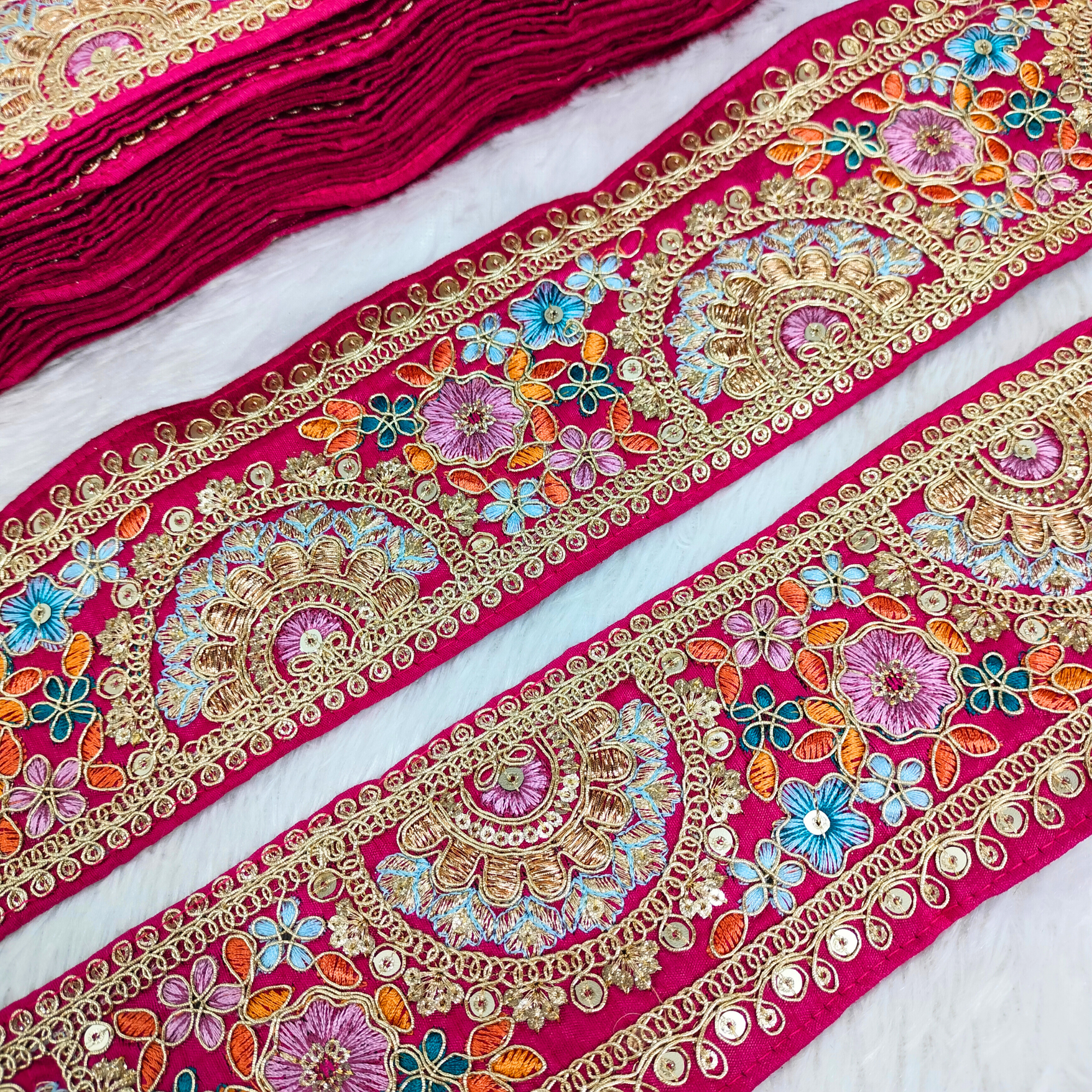 Pink Fancy Multicolor Trim
