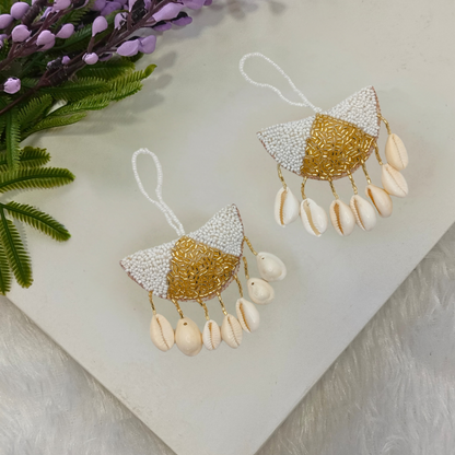 Classic Golden & White Tassel (Pack of 2)