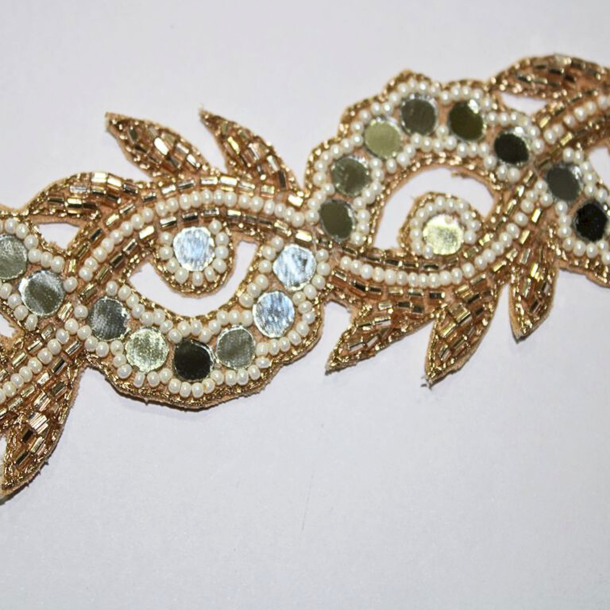 Golden Embellished Handwork Trim