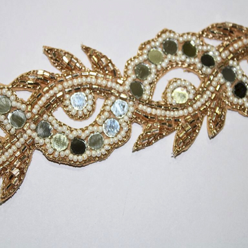 Golden Embellished Handwork Trim