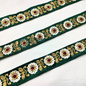 Vibrant Green Floral Sequin Trim