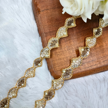 Premium Golden Zardozi Embroidered Trim