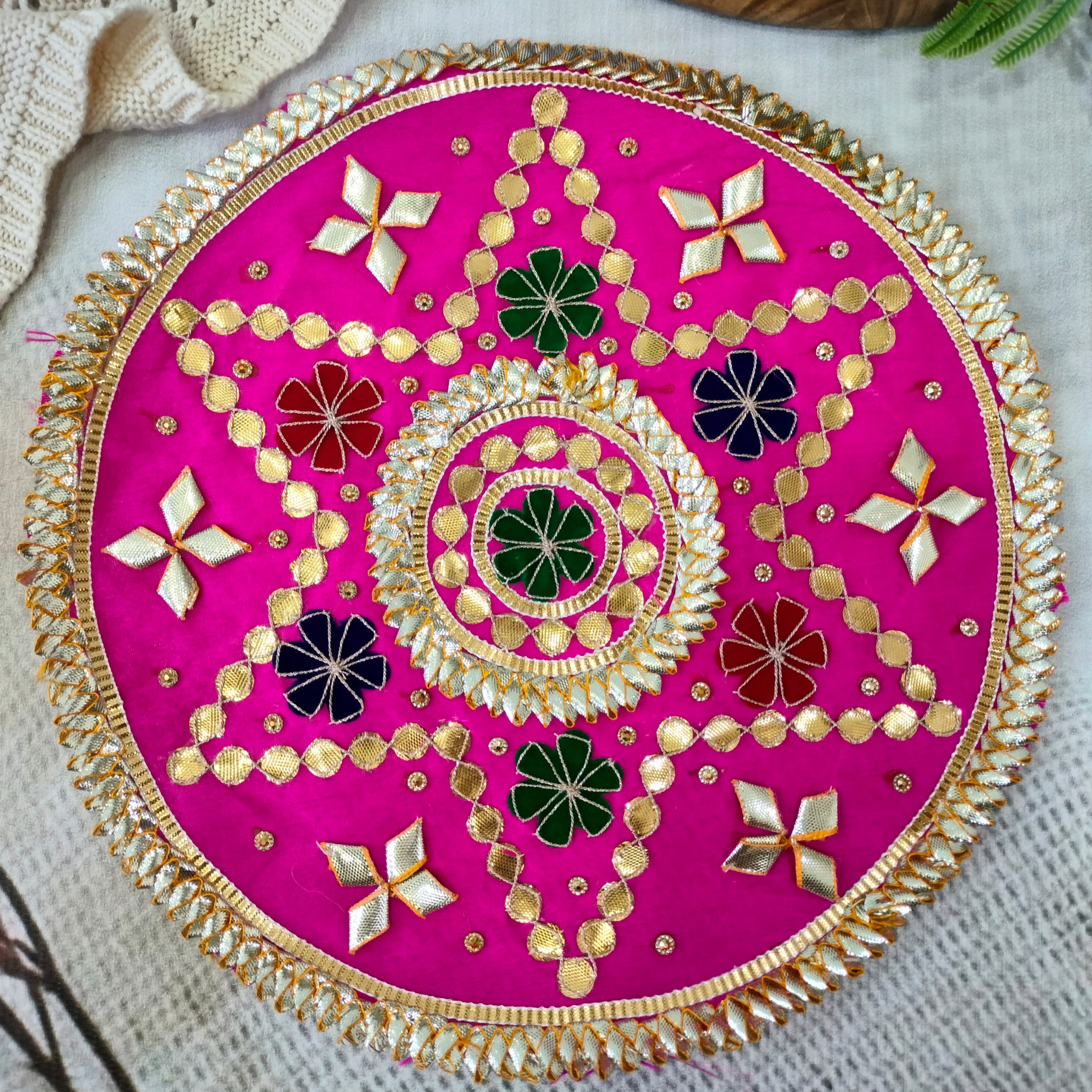 Pink Embellished Gota Patch