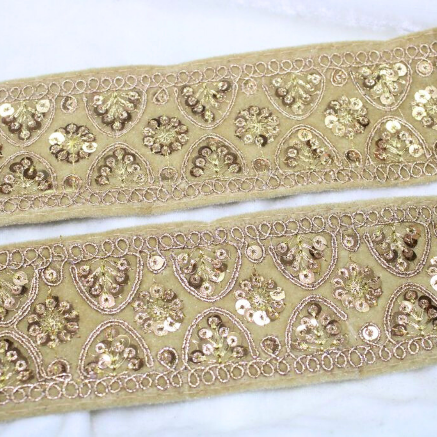 Beige Fancy Zari Trim