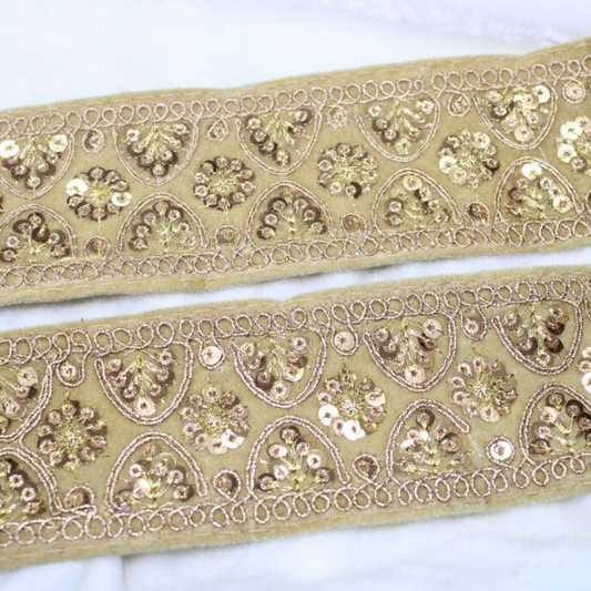 Beige Fancy Zari Trim