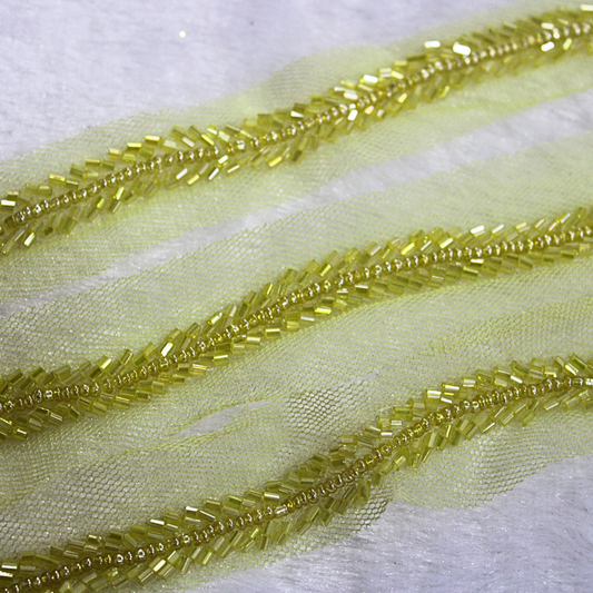 Yellow Intricate Embellished Border