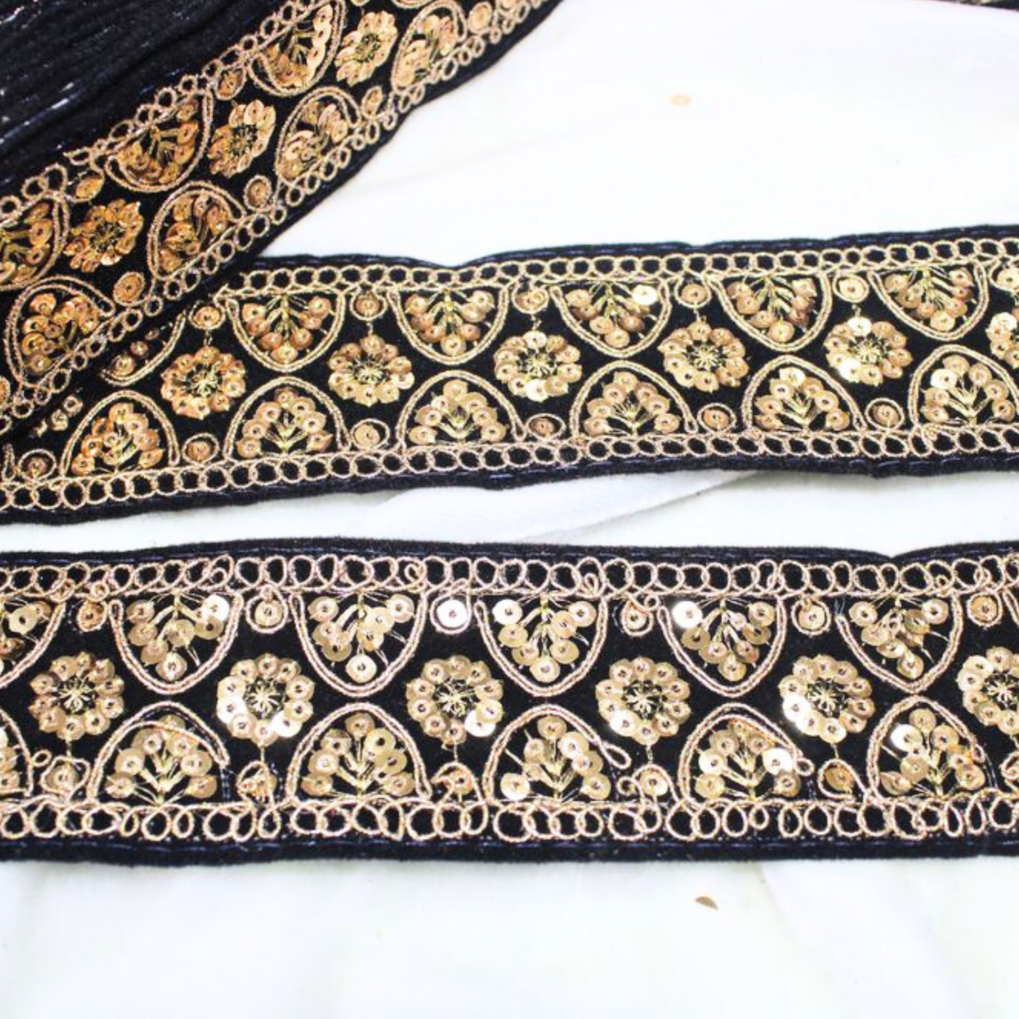 Black Fancy Zari Trim