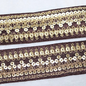 Brown Fancy Zari And Sequin Trim