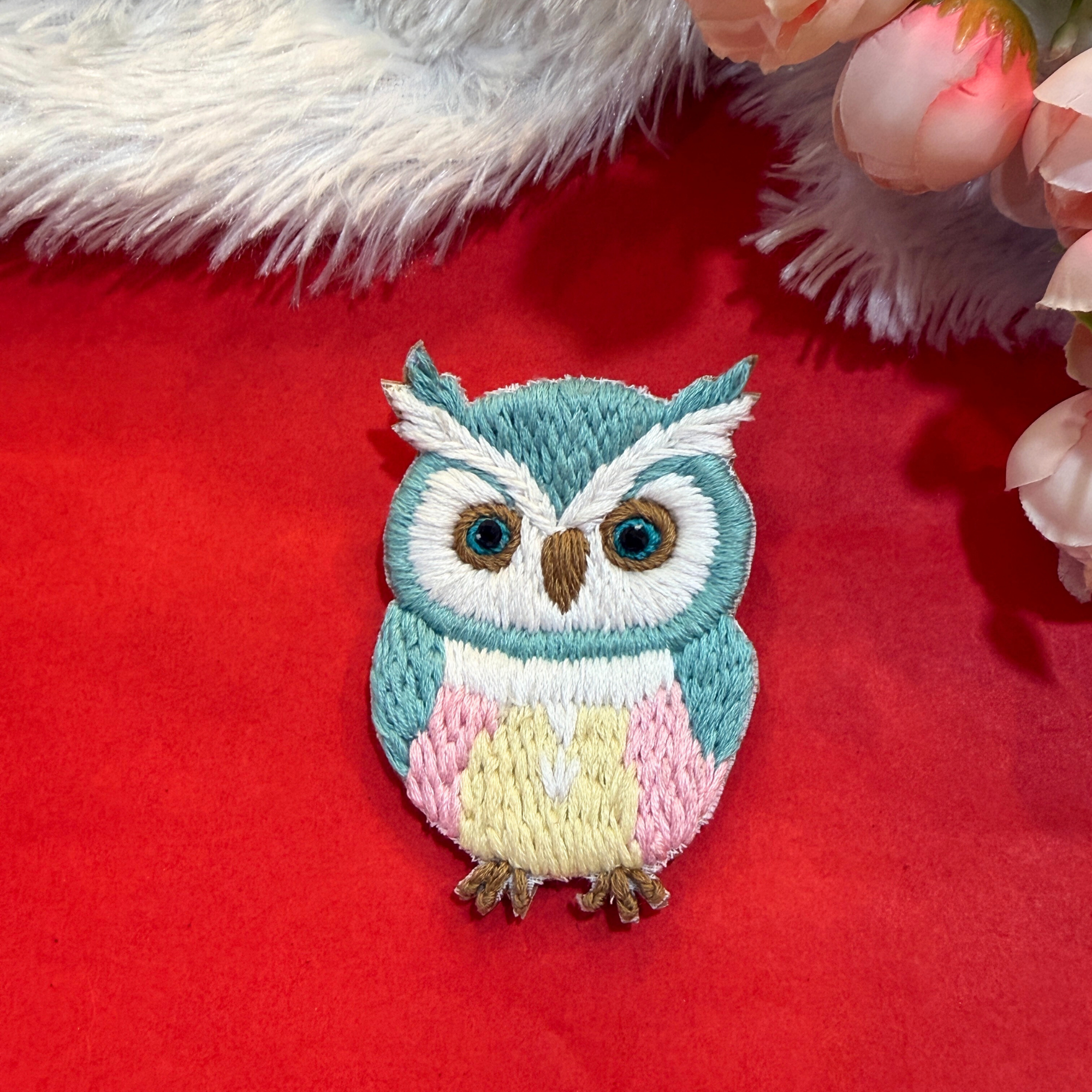 Handcrafted Embroidered Owl Patch