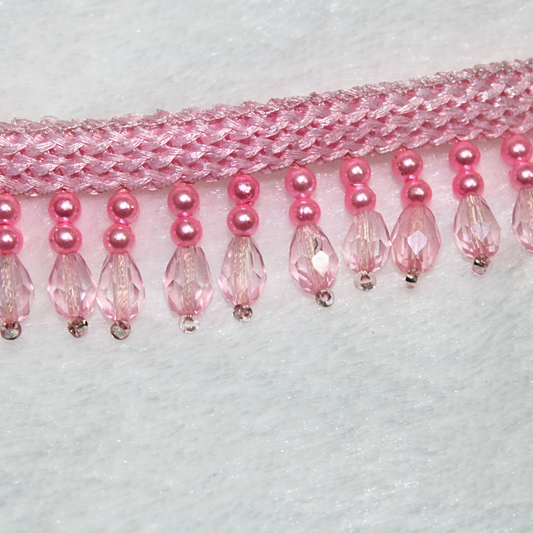 Pink Twinkling Beads Border