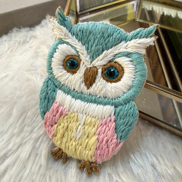 Handcrafted Embroidered Owl Patch