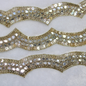 Light Gold  Scalloped Mirror Embellished Trim