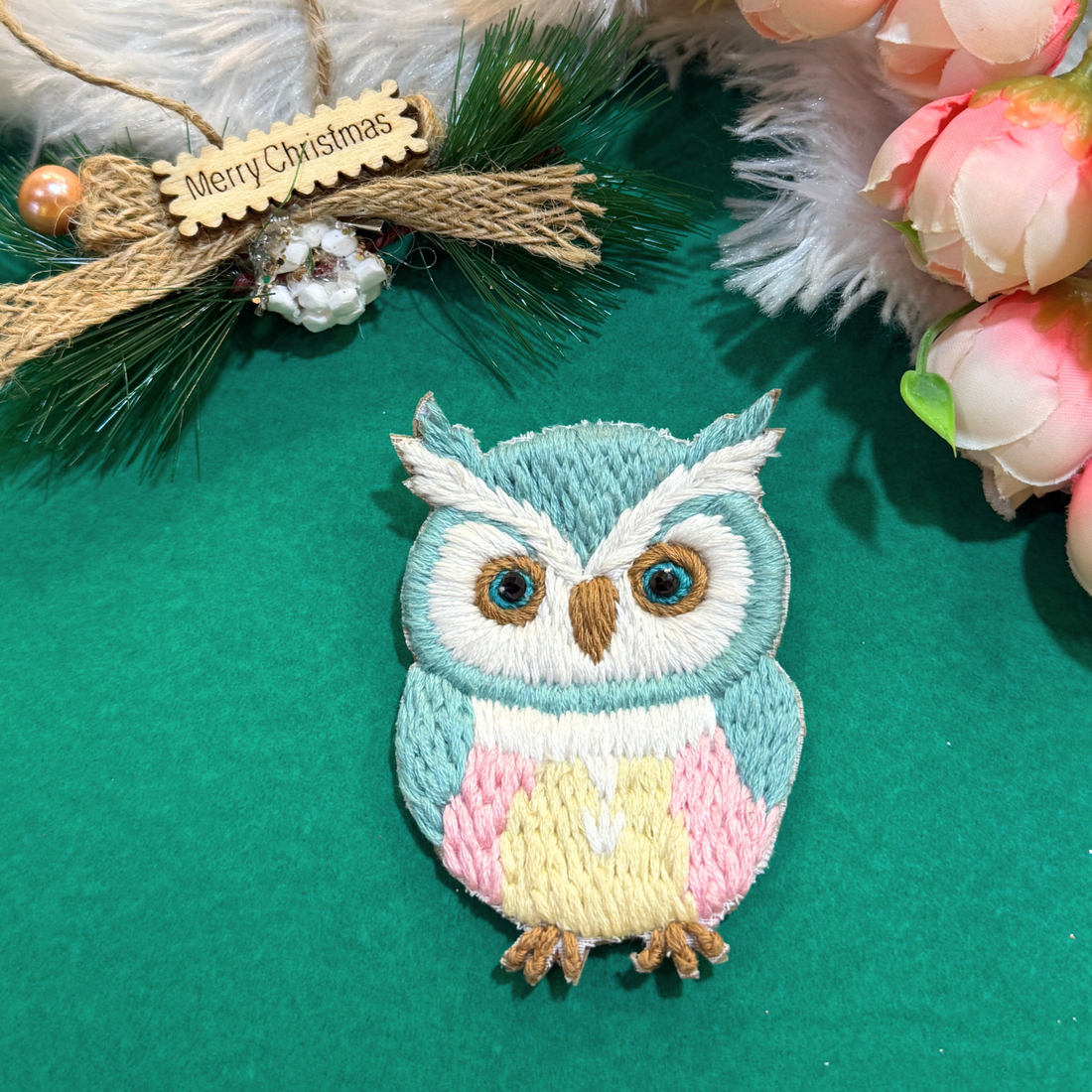 Handcrafted Embroidered Owl Patch