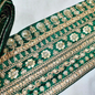 Dark Green Embellished Fancy Trim