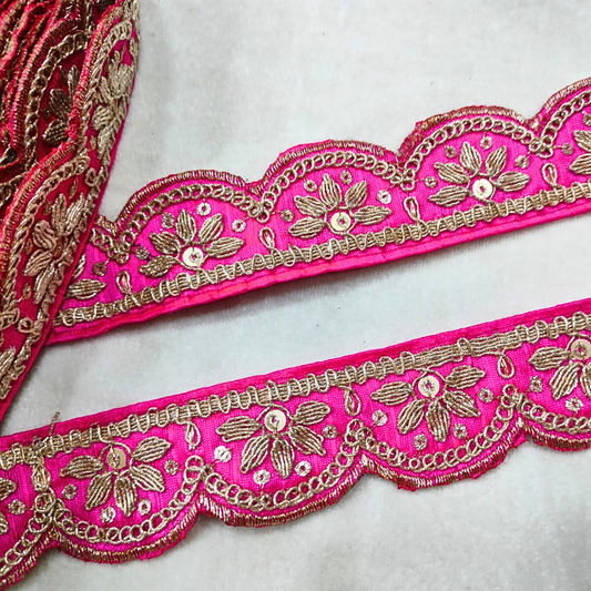 Pink Fancy Scalloped Trim