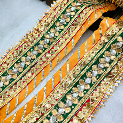 Yellow Handcrafted Gota Patti Trim
