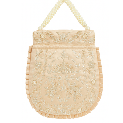 Champagne Gold Embroidered Potli