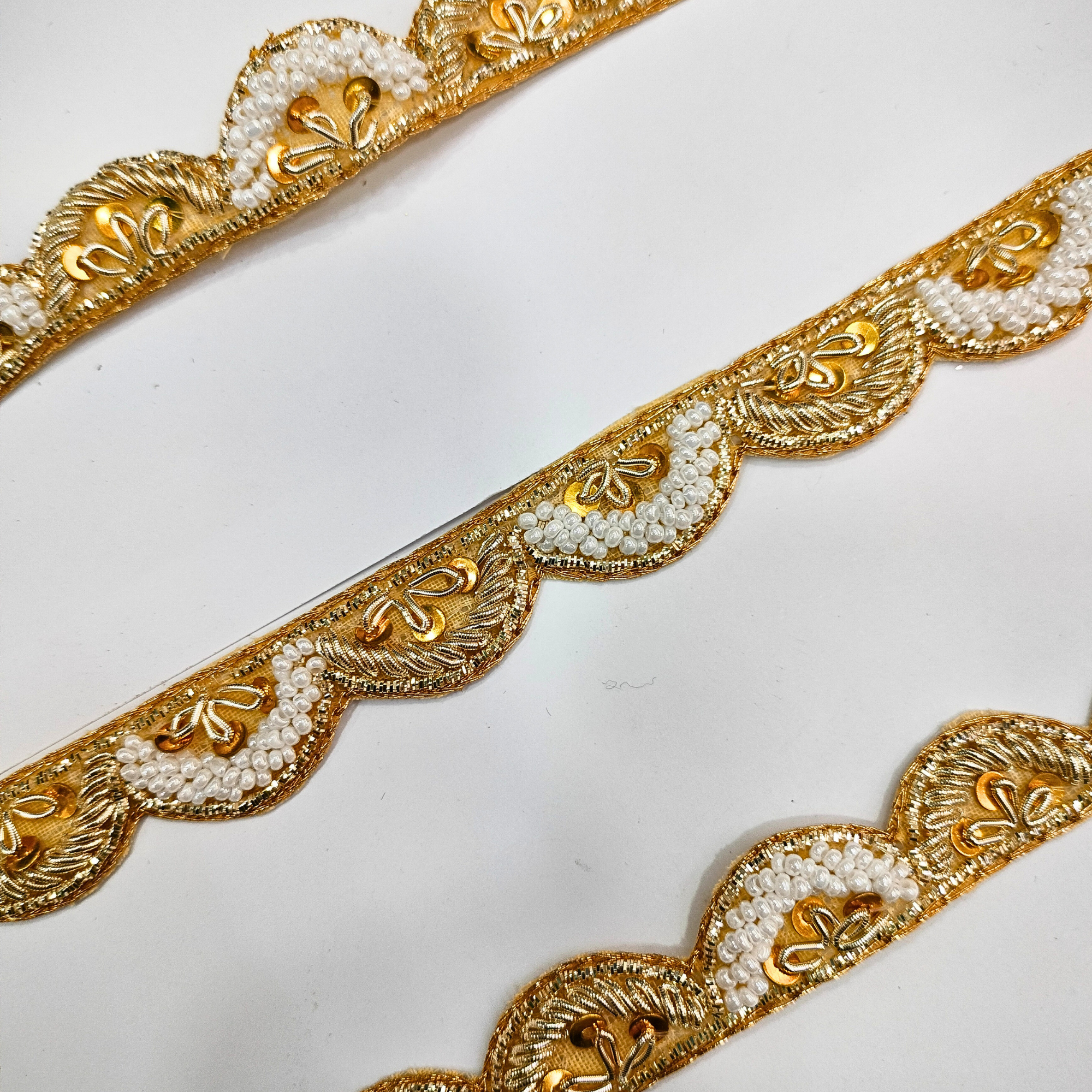 Premium Gold Zardozi Embroidered Trim