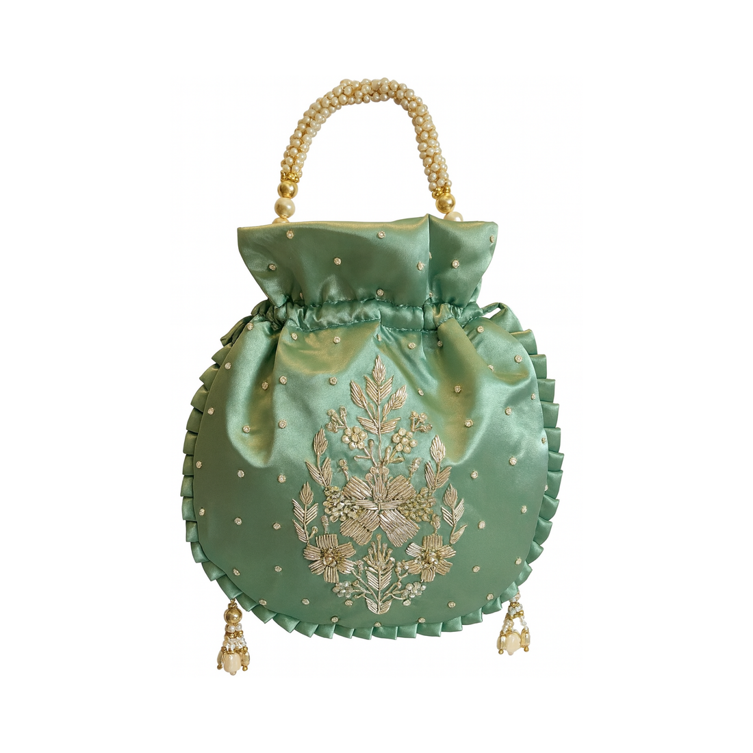 Aqua Bloom Potli