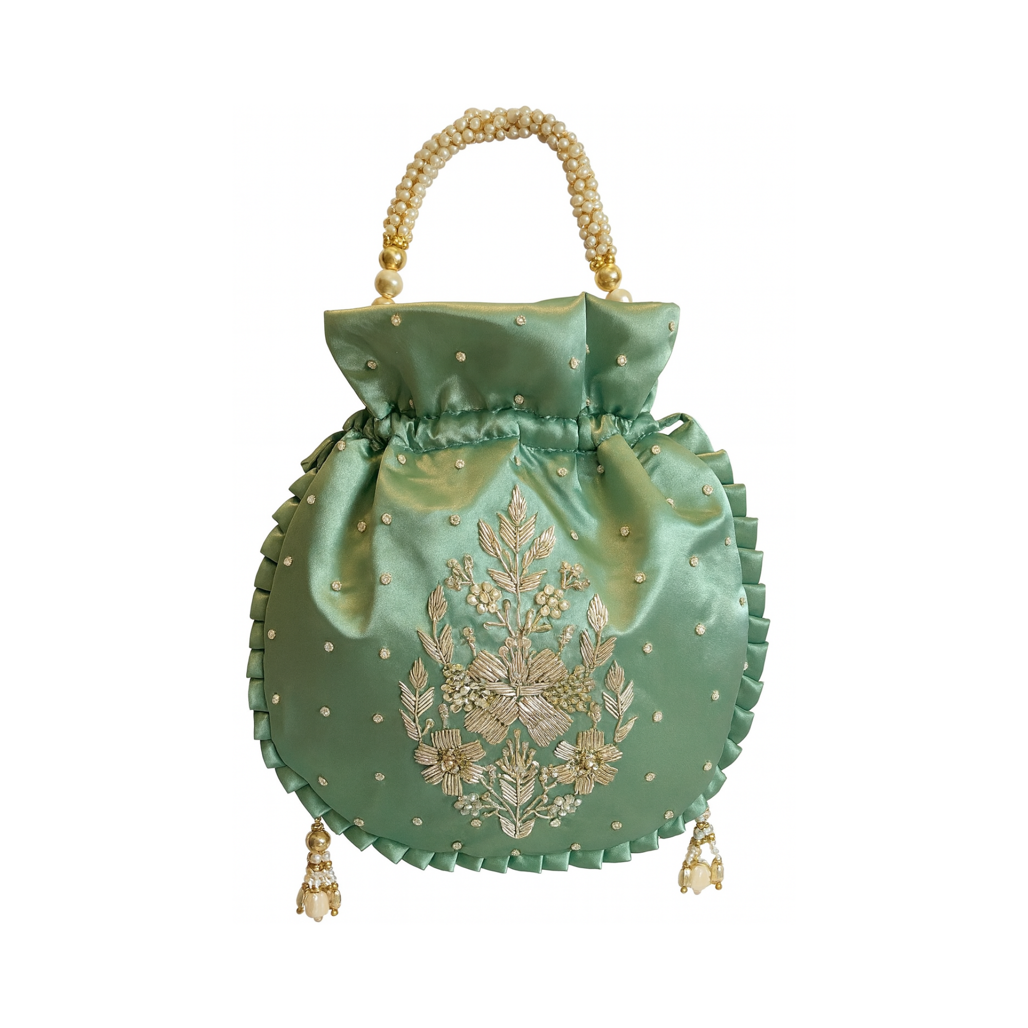 Aqua Bloom Potli