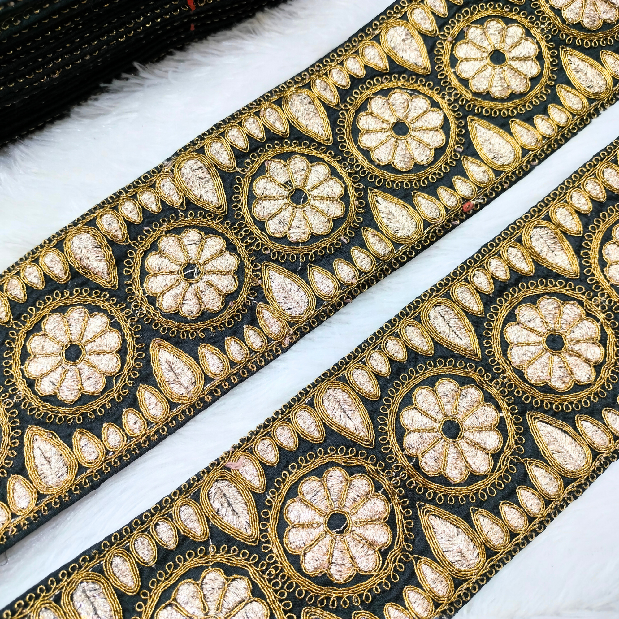 Black Fancy Embellished Trim