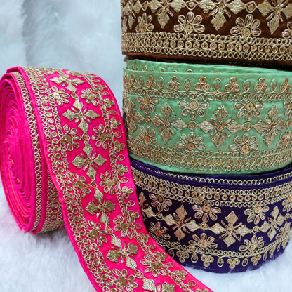 Brown Fancy Embellished Trim
