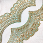 Light Blue Scalloped Embroidery Lace