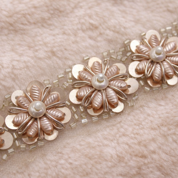 Floral Pearl Cluster Lace