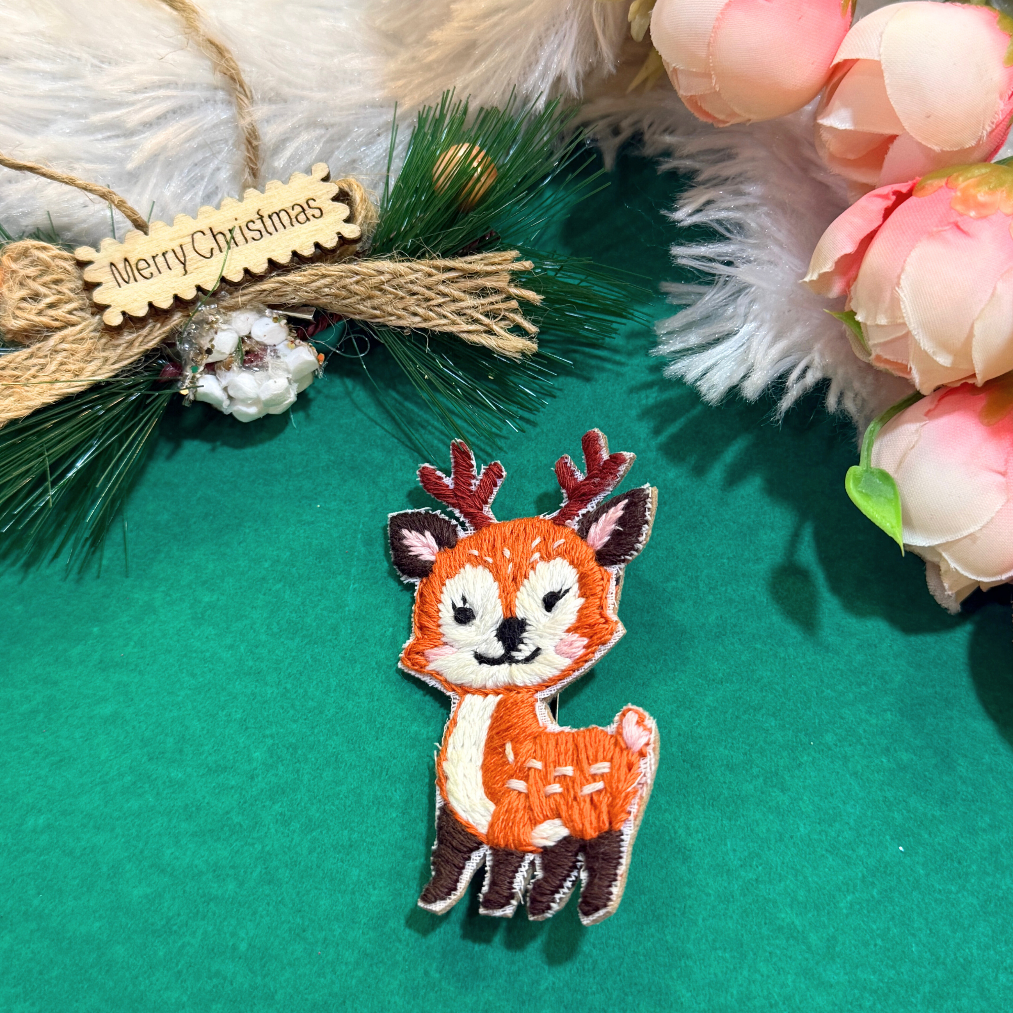 Handcrafted Embroidered Deer Patch