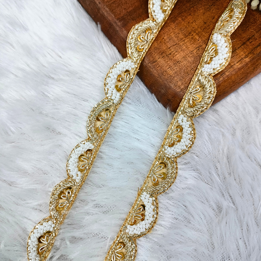 Premium Gold Zardozi Embroidered Trim