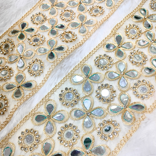 Golden Embellished Mirror Trim