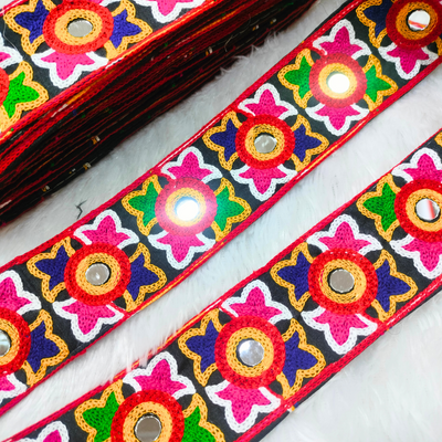 Multicolor Navratri Embroidered Trim