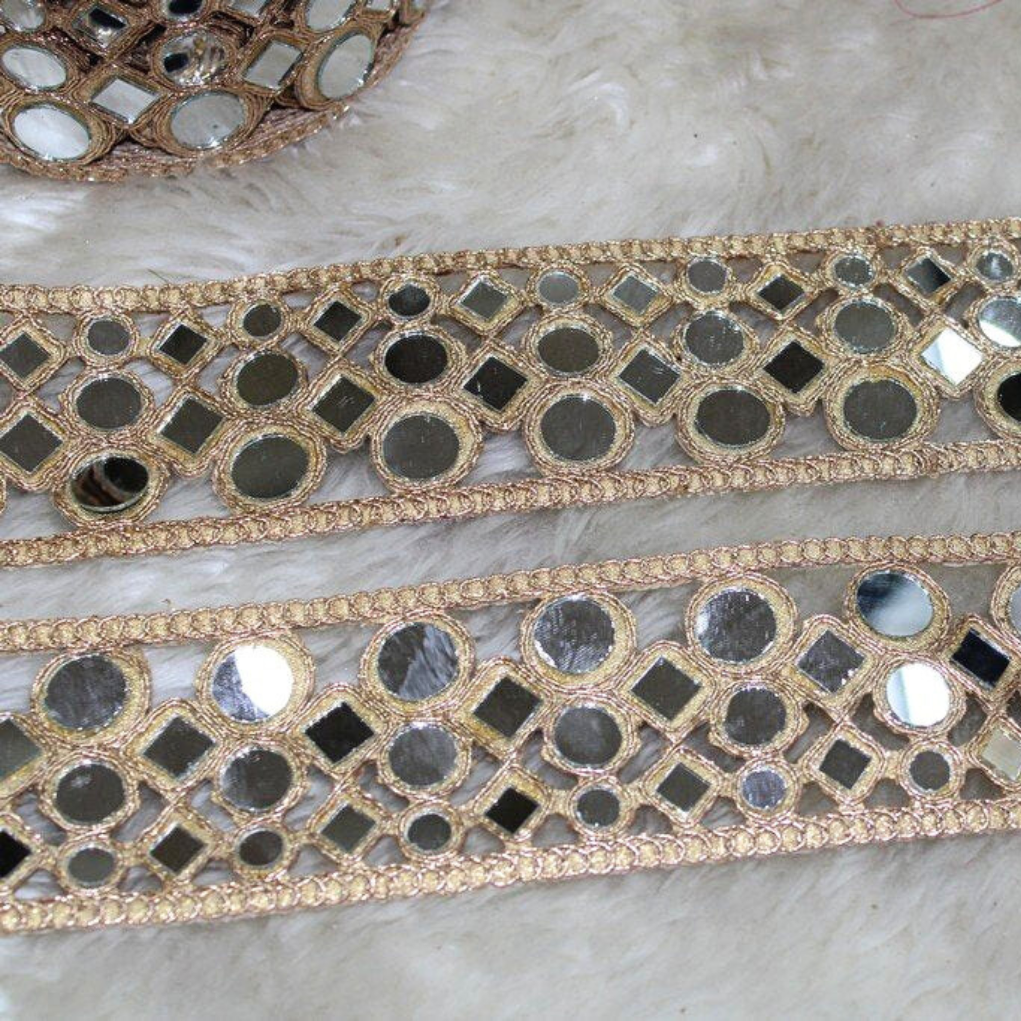Elegant Mirror Work Trim