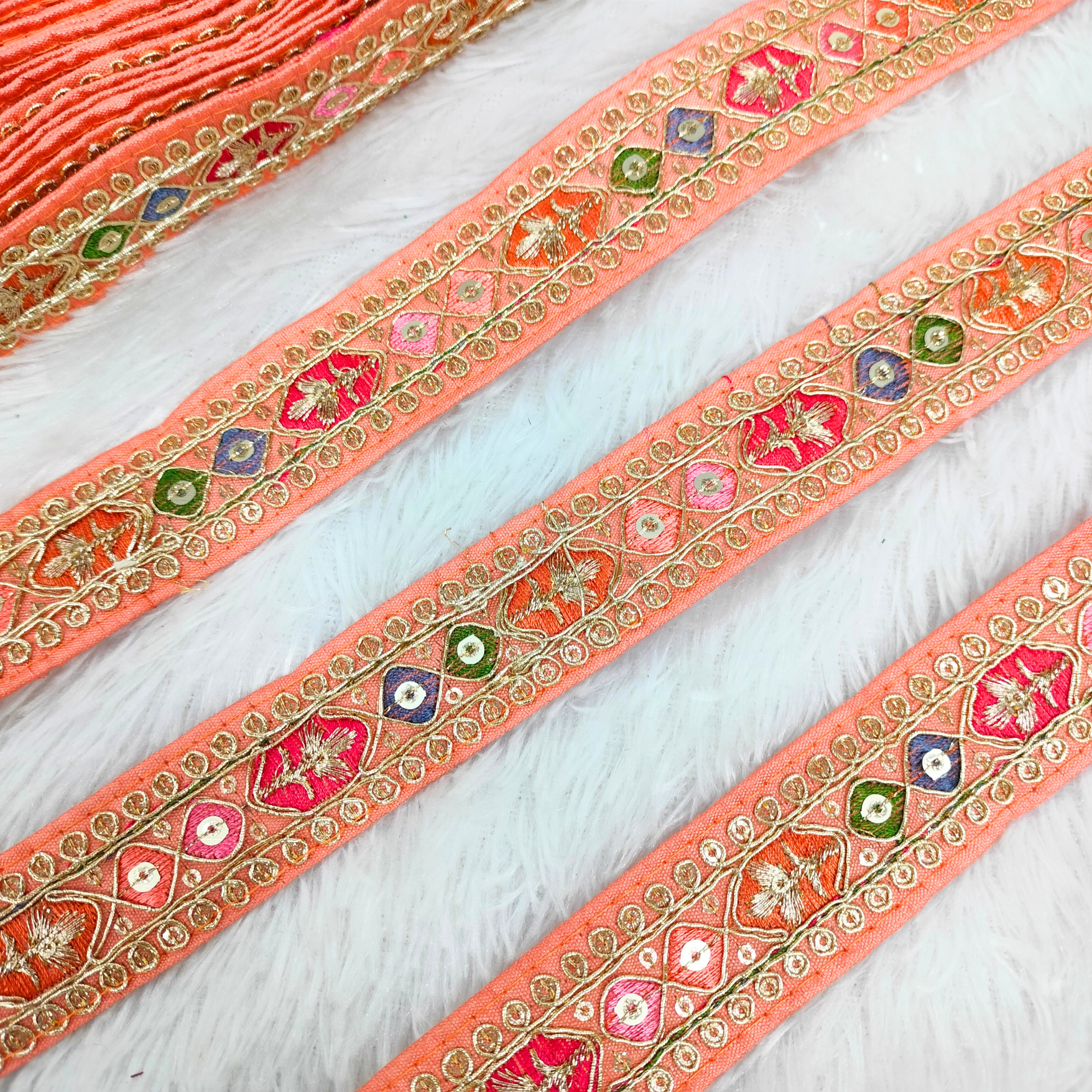 Peach Fancy Multicolor Trim