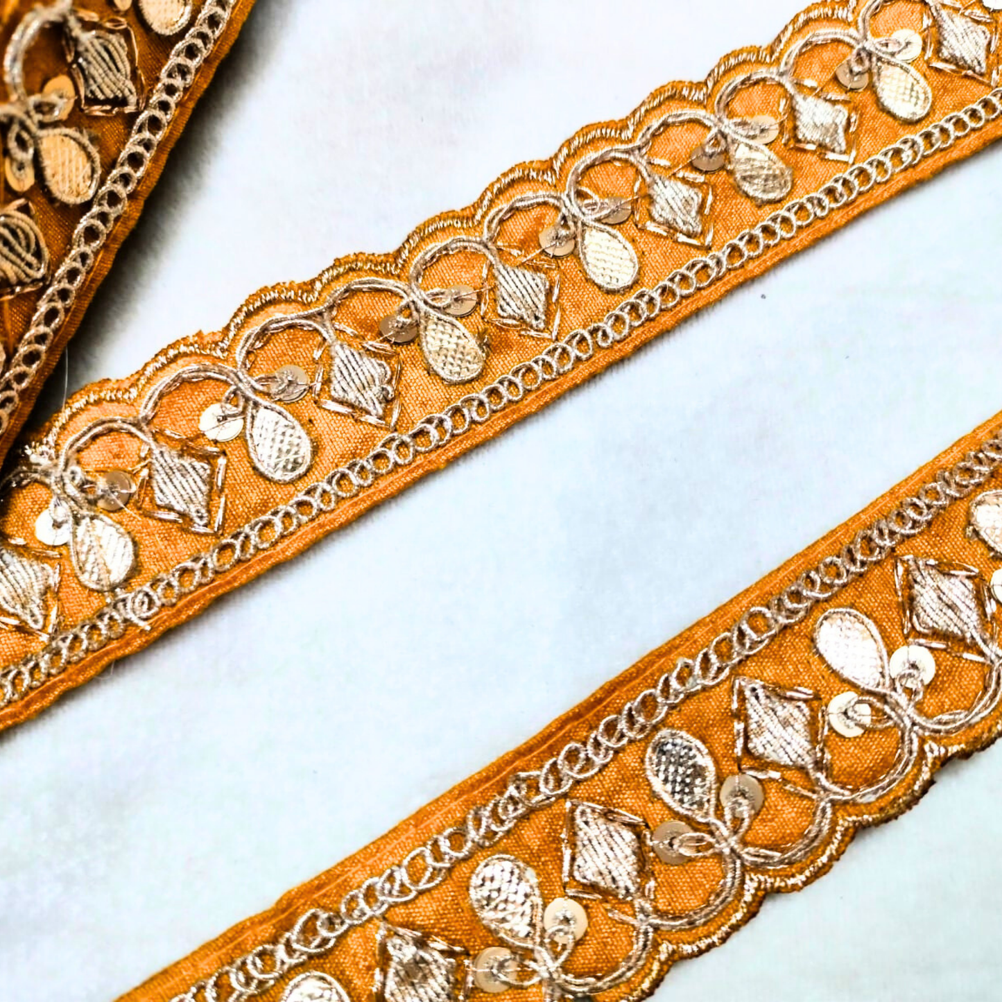 Yellow Fancy Embellished Trim