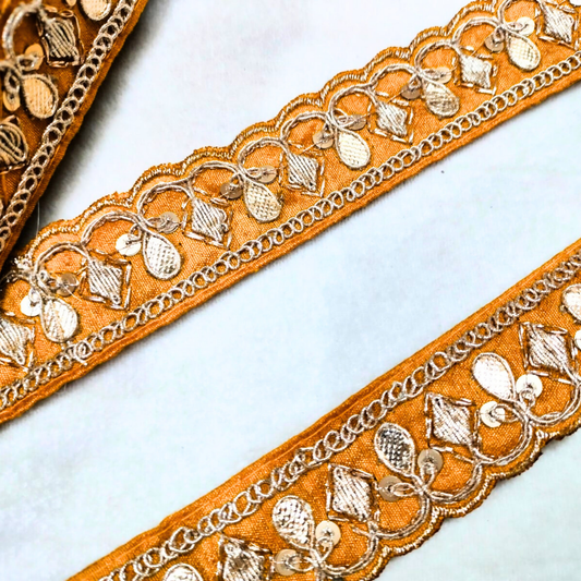 Yellow Fancy Embellished Trim