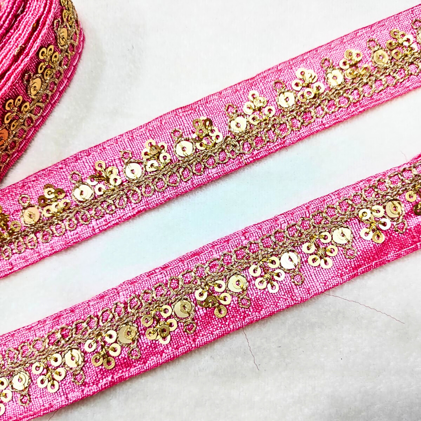 Light Pink Fancy Sequence Trim