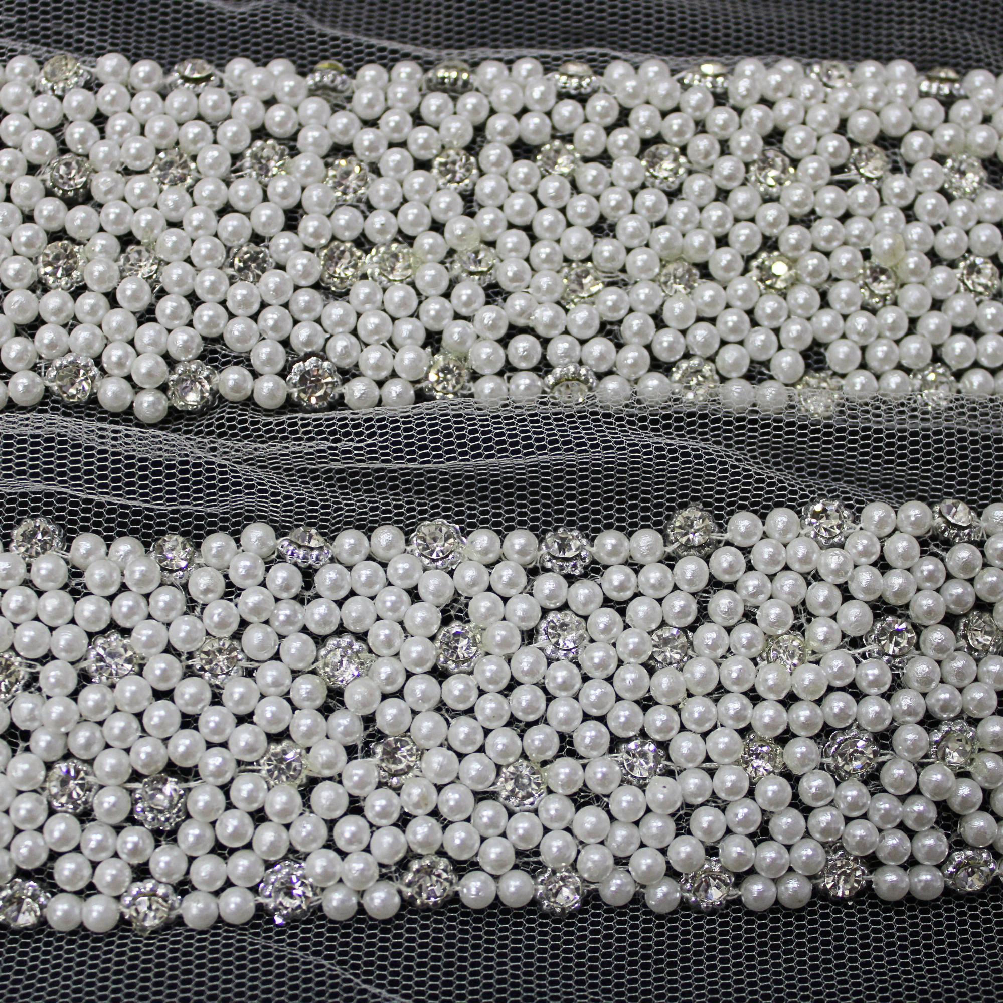 Pearl Embellished Handwork Trim