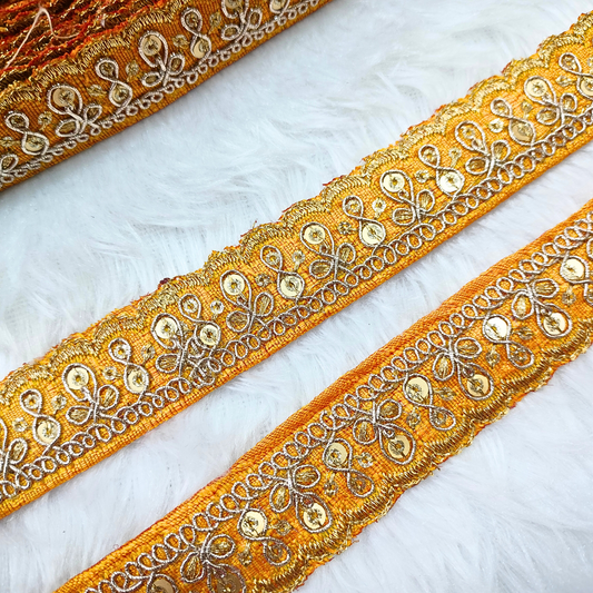 Fancy Yellow Zari Trim