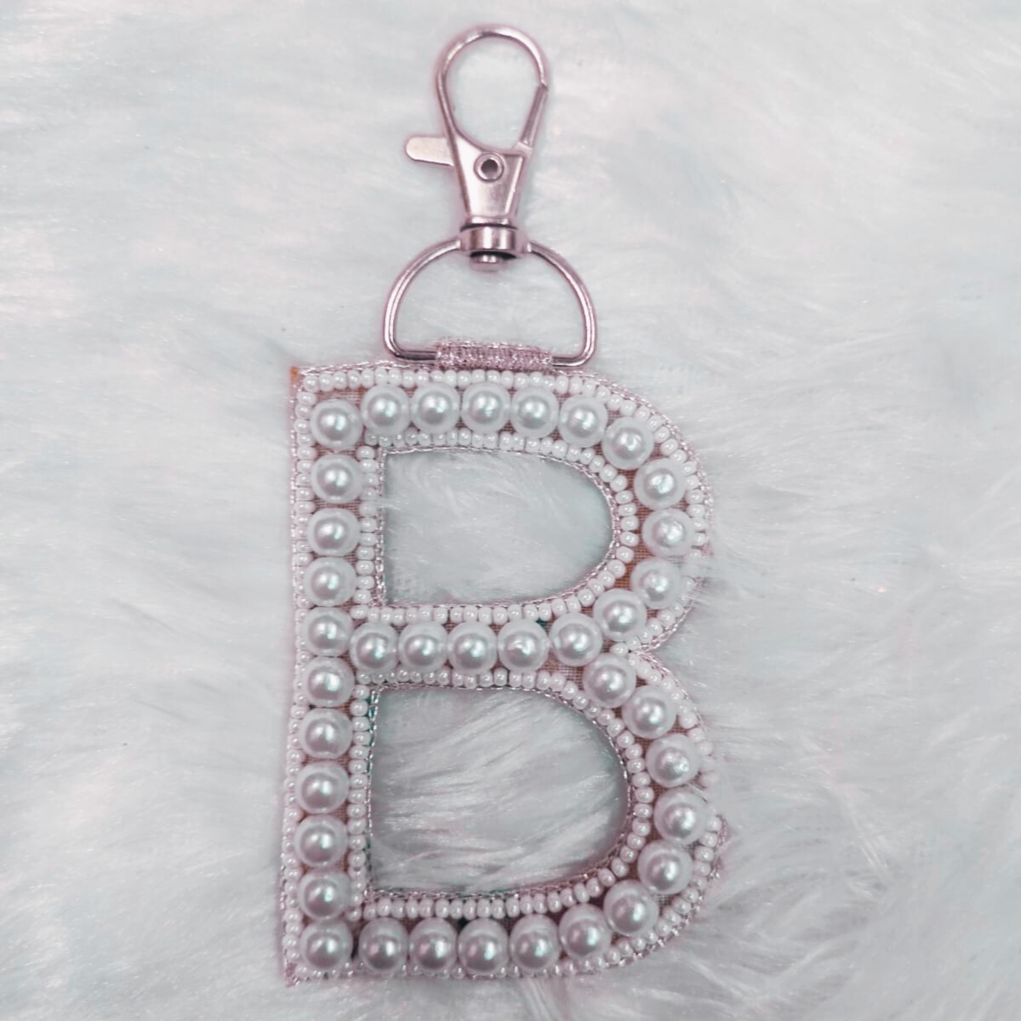 Pearl Monogram 'B' Bag Charm