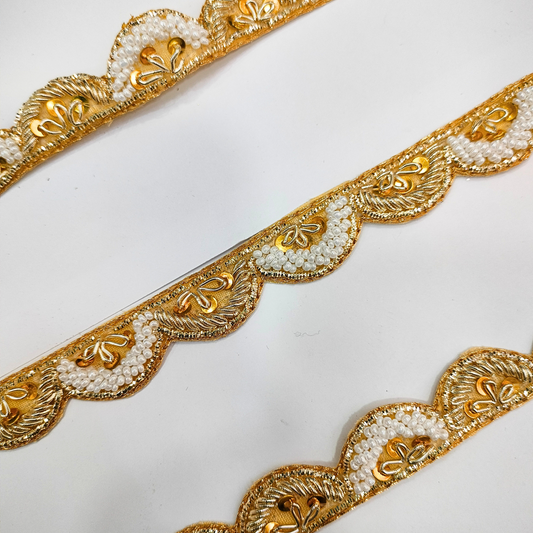 Golden Handwork Zardozi Work Lace