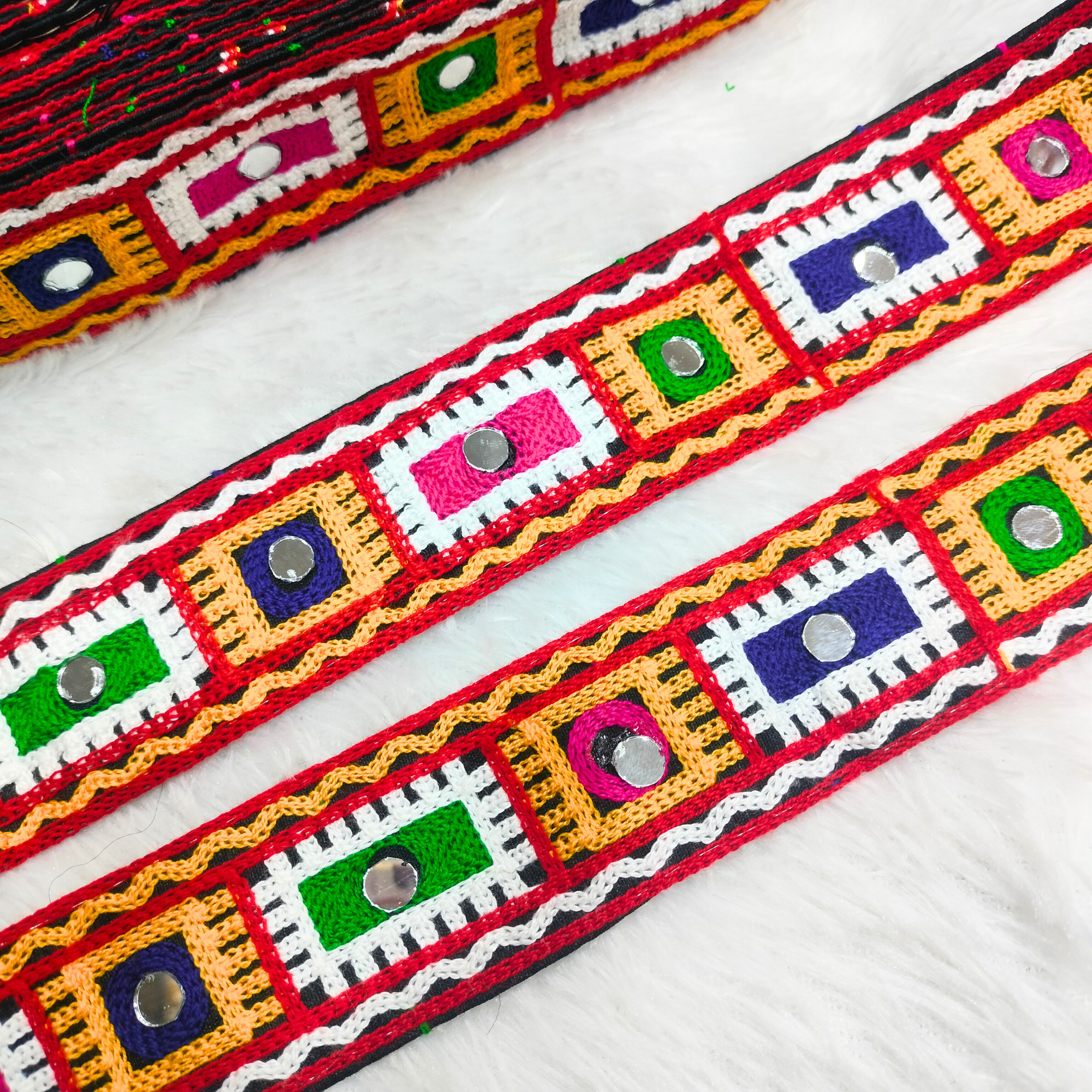 Multicolor Navratri Embroidered Trim