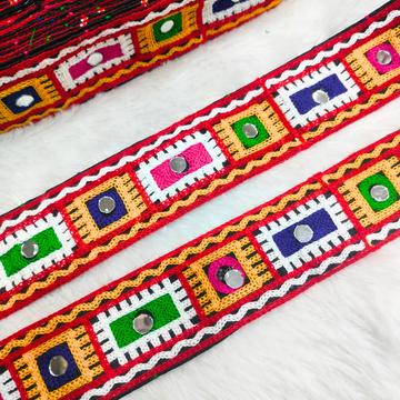 Multicolor Navratri Embroidered Trim