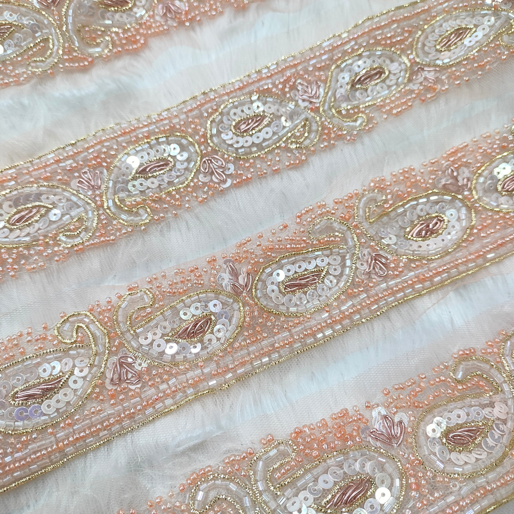 Peach Exquisite Handcrafted Trim