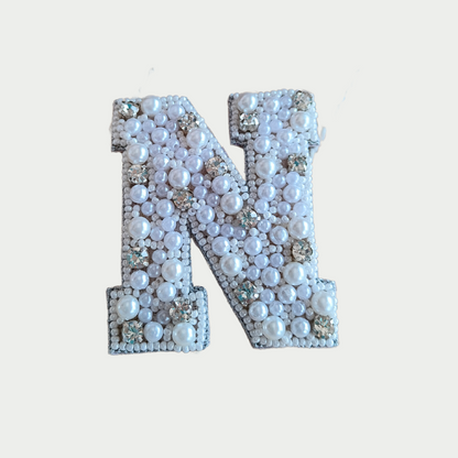 Stone & Pearl Alphabet 'N' Patch