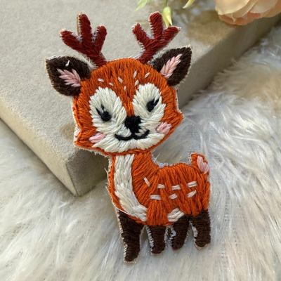 Handcrafted Embroidered Deer Patch