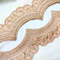 Light Peach Scalloped Embroidery Lace