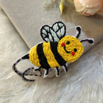 Handcrafted Embroidered Bee Patch