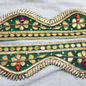 Green Multicolor Embroidery Trim